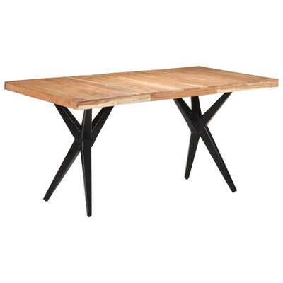 vidaXL Valgomojo stalas, 160x80x76cm, akacijos medienos masyvas