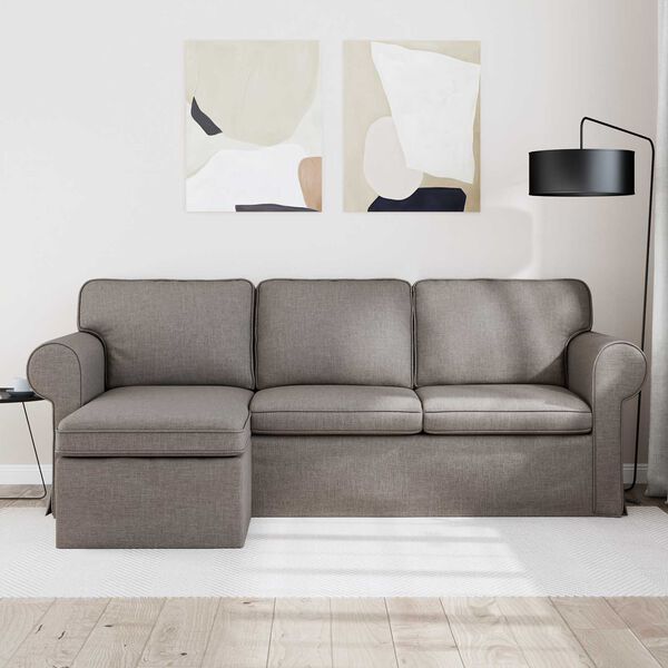 vidaXL Sofa 180cm Taupe Metalas