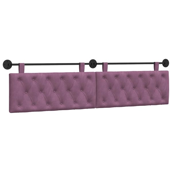 vidaXL Kabantysis galvūgalis Violetinė 210 x 55 x 7 cm Aksomas