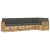 vidaXL Lauko sofos komplektas 6 pcs Balta ir antracito