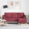 vidaXL Sofos komplektas su pagalve Vyno raudona Poliesteris