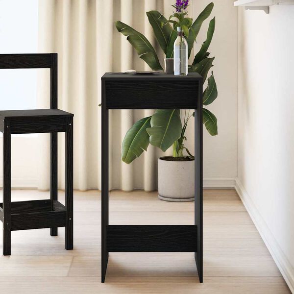 vidaXL Baro stalas Juodas ąžuolas 51 x 50 x 103,5 cm Apdirbta mediena