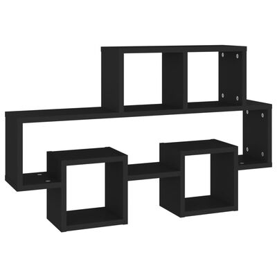 vidaXL Automobilio formos sieninė lentyna, juoda, 82x15x51cm, MDP