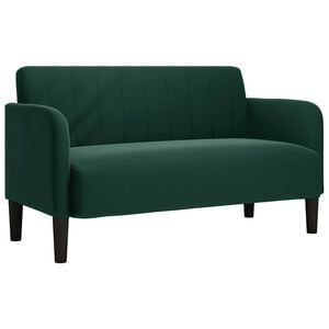 vidaXL Dvivietė sofa, tamsiai žalia, 109 cm, aksomas