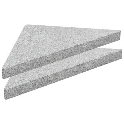 vidaXL Svoris skėčiui, pilkas, granitas, 15 kg, trikampis