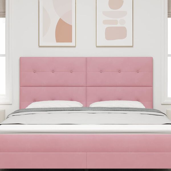 vidaXL Galvūgalis Rožinė 180 cm Aksomas