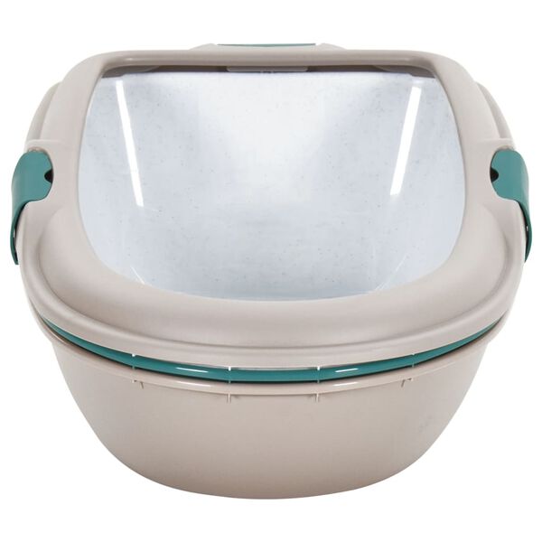 vidaXL Kačių kraiko dėžė, rudos ir baltos spalvos, 69,5x47x26cm, PP