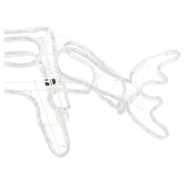 vidaXL Kalėdinės dekoracijos elniai, 2vnt., šalti balti, 73x31x45cm