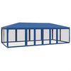 vidaXL Proginė palapinė su 12 tinklinėmis sienomis, mėlyna, 8x4m, HDPE