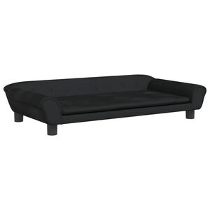 vidaXL Vaiki&scaron;ka sofa, juodos spalvos, 100x50x26cm, aksomas
