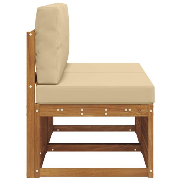 vidaXL 2 Vienetas Lauko Vidurinis Sofa Kietos akacijos mediena