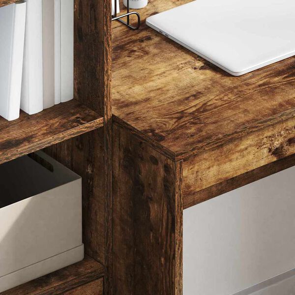 vidaXL Stalas Dūminio ąžuolo 80 x 50 x 76 cm Apdirbta mediena