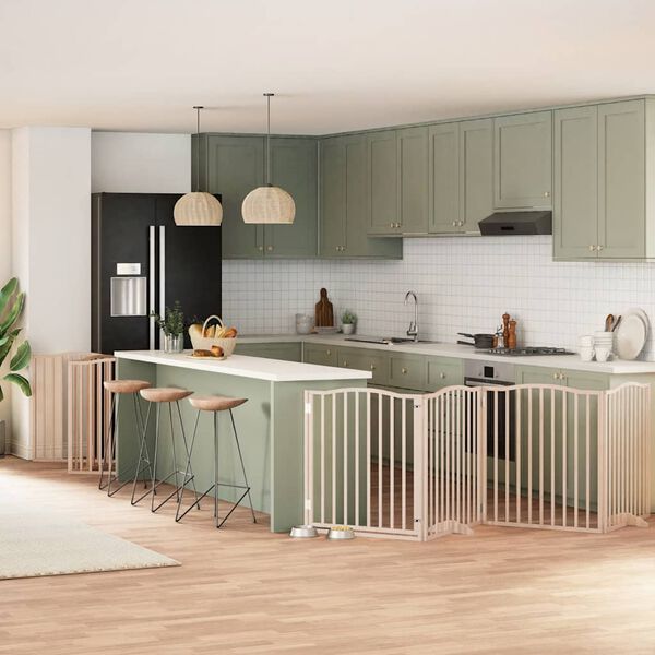 vidaXL Varteliai &scaron;unims su durimis, 12 segmentų, 960cm, tuopos mediena