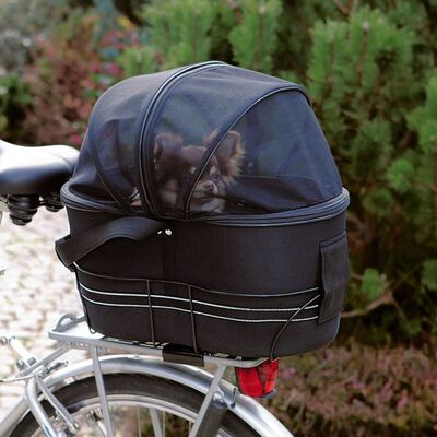 TRIXIE Transportavimo dviračiu krepšys šunims, juodas, 29x42x48 cm