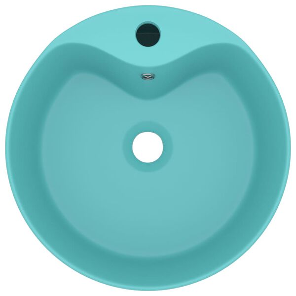 vidaXL Prabangus praustuvas, matinis žalias, 36x13cm, keramika