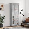 vidaXL Komoda, betono pilkos spalvos, 69,5x34x180cm, apdirbta mediena