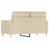 vidaXL Dvivietė sofa, kreminės spalvos, 120cm, audinys