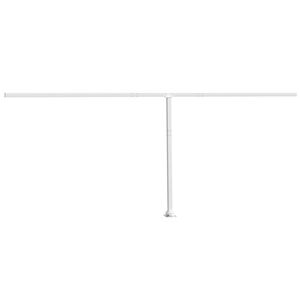 vidaXL Markizės stulpų rinkinys, baltos spalvos, 600x245cm, geležis