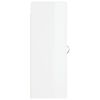 vidaXL Sieninė spintelė, balta, 34,5x34x90cm, apdirbta mediena, blizgi