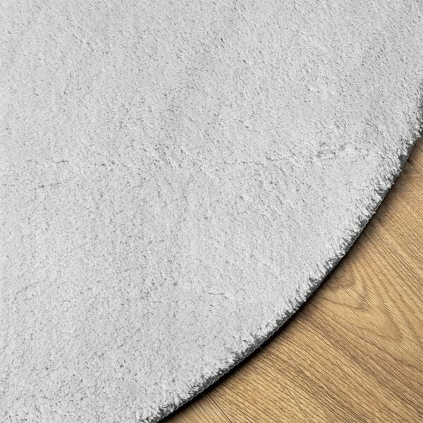 vidaXL Kilimas HUARTE, pilkas, 200cm, trumpi &scaron;ereliai