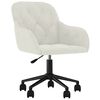vidaXL Pasukamos valgomojo kėdės, 2vnt., kreminės spalvos, aksomas