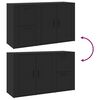 vidaXL &Scaron;oninė spintelė, juoda, 100x33x59,5cm, apdirbta mediena
