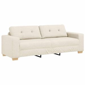vidaXL Sofa Smėlio 221 x 78 x 80 cm Lino mi&scaron;inio audinys
