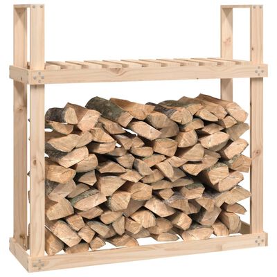 vidaXL Stovas malkoms, 110x35x108,5cm, pušies medienos masyvas