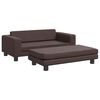 vidaXL Vaiki&scaron;ka sofa su pakoja, ruda, 100x50x30cm, dirbtinė oda