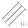 vidaXL Langų groteles 500-650 mm Galvanizuotas plienas Sidabrinė