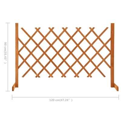 vidaXL Sodo treliažas-tvora, oranžinis, 120x90cm, eglės masyvas