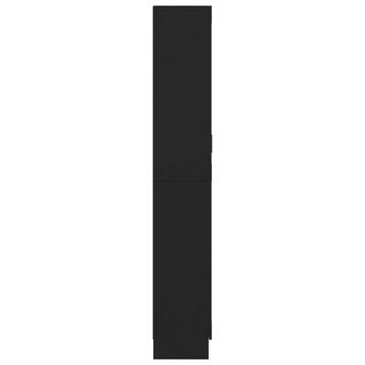 vidaXL Vitrininė spintelė, juodos spalvos, 82,5x30,5x185,5cm, MDP