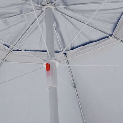 vidaXL Paplūdimio skėtis su šoninėmis sienomis, mėlynas, 215cm