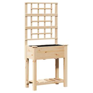 vidaXL Sodo vazonas Smėlio 71 x 38 x 152 cm Kietasis pu&scaron;inis medis