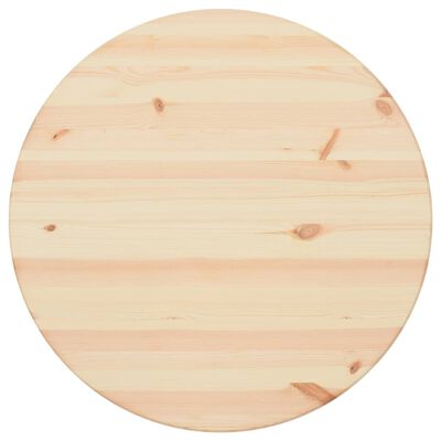vidaXL Stalviršis, natūrali pušies mediena, apvalus, 25 mm, 90 cm