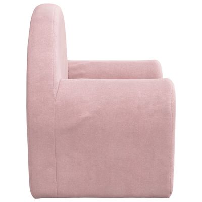 vidaXL Vaikiška sofa-lova, rožinės spalvos, minkštas pliušas