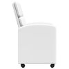 vidaXL Valgomojo Kėdės su Ratukais 2 pcs Balta 58 x 65 x 98 cm