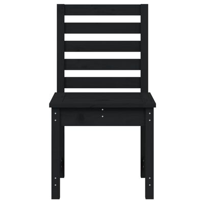 vidaXL Sodo kėdės 2vnt. juodos 50x48x91,5cm pušies medienos masyvas