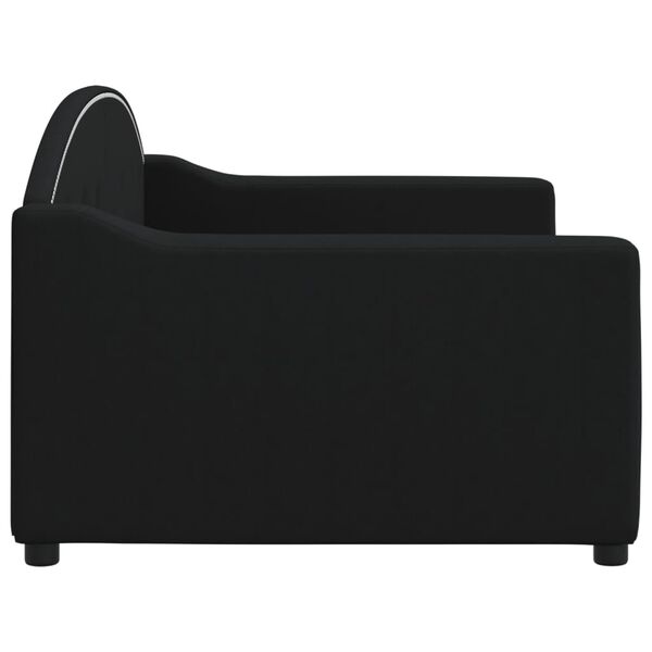 vidaXL Sofa, juodos spalvos, 90x200cm, audinys