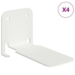 vidaXL Nemoki plaukiančia lentyna 4 vnt. Baltas 6 x 11 x 6,5 cm