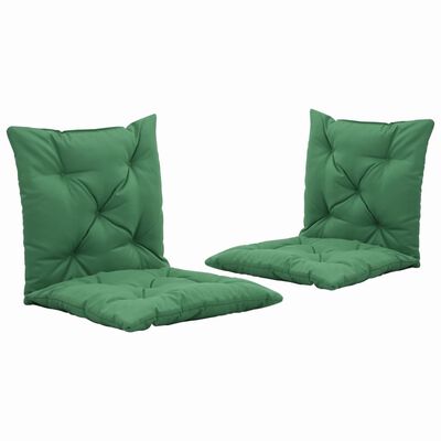 vidaXL Supamos kėdės pagalvėlės, 2vnt., žalios spalvos, 50cm