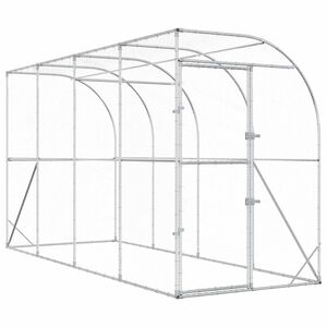vidaXL Vi&scaron;tų narvas prie sienos Sidabrinė 600 x 150 x 215 cm