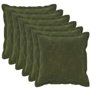 vidaXL Pagalvėlės užvalkalas 6 vnt. HOUTEN Žalia 30 x 30 cm
