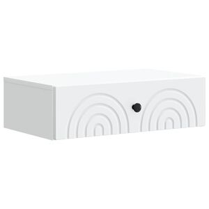 vidaXL Sieninis &scaron;oninis staliukas Balta 59 x 34,5 x 17 cm