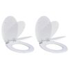 vidaXL Klozeto sėdynės su soft-close mech. dang., 2vnt., baltos, MDF