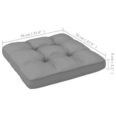 vidaXL Vidurinė sodo sofos dalis su pagalvėlėmis, pušies masyvas
