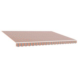 vidaXL Pakaitinis audinys markizei, oranžinė ir mėlyna, 5x3 m, poliesteris