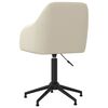 vidaXL Pasukamos valgomojo kėdės, 2vnt., kreminės spalvos, aksomas