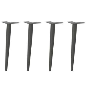 vidaXL Kavos staliuko kojelės, 4 vnt., antracito spalvos, 30-31 cm, plienas, kūginės formos