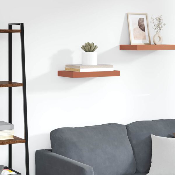 vidaXL Sieninė lentyna Raudona 40 x 23,5 x 4 cm Apdirbta mediena